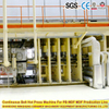 Una pressa continua per fogli MDF ad alta velocit&agrave;, calibrata e completamente automatica, in grado di produrre 2.500 m&sup3; al giorno